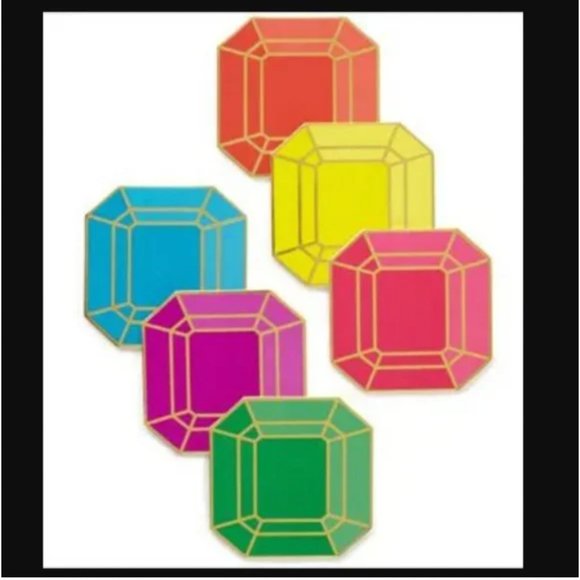 Kate Spade Paper Gem Coasters set of 6 nwt - Picture 2 of 5